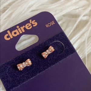 Claire’s Rose Gold (18kt) Bow Earrings